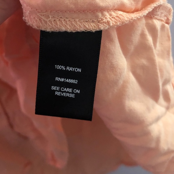 Torrid Peach Ruched Sleeve Button Babydoll Top - 0 - Picture 8 of 8